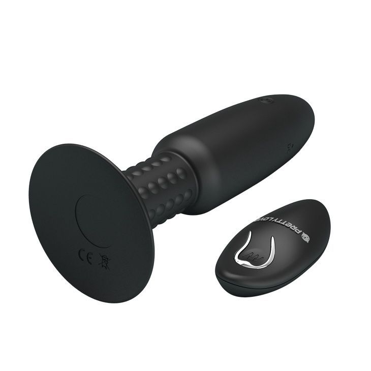 Анальная пробка с вибрацией Pretty Love Beaded For Extra Pleasure Black &ndash; 3,6 см