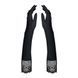 Високі рукавички з каменями та мереживом Obsessive Miamor gloves, black