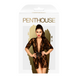 Комплект пеньюар с декором в виде роз и стрингами Penthouse - Sweet Retreat Black S/L