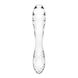 Двусторонний стеклянный дилдо Satisfyer Dazzling Crystal 1 Transparent, очень прочный, без стоппера