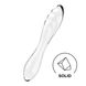 Двусторонний стеклянный дилдо Satisfyer Dazzling Crystal 1 Transparent, очень прочный, без стоппера