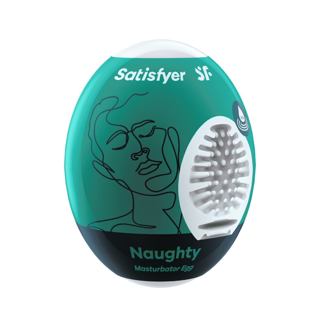 Самосмазывающийся мастурбатор-яйцо Satisfyer Masturbator Egg Naughty, одноразовый, не требует смазки