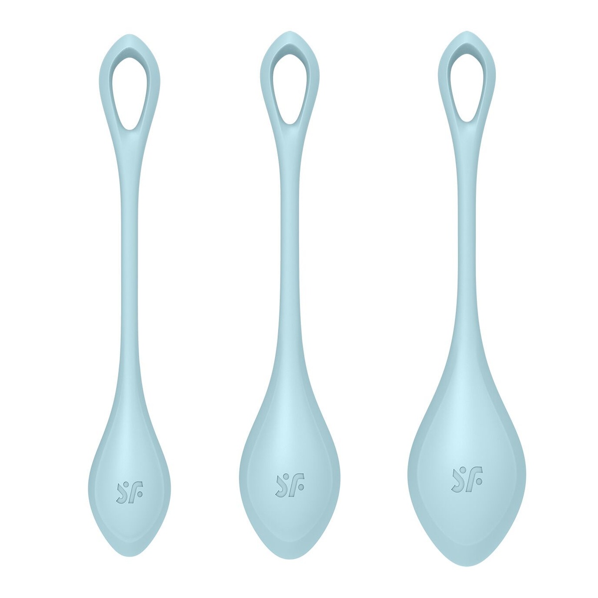 Набор йони бусин Satisfyer Yoni Power 2 Light Blue, диаметр 2-2,5-3см, вес 22-44-73гр