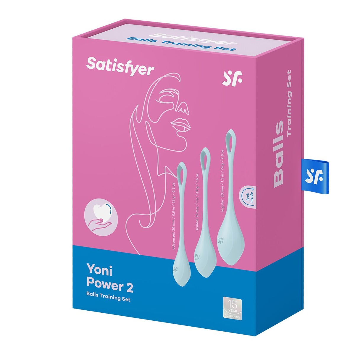 Набір йоні намистин Satisfyer Yoni Power 2 Light Blue,  вага 22-44-73 гр.