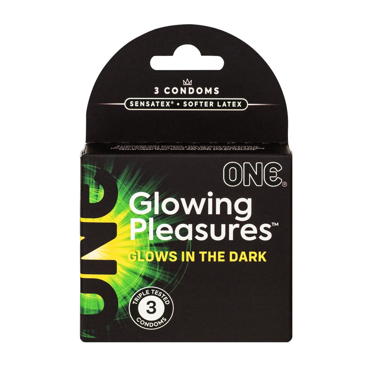 Презервативи флуоринсцентные ONE Glowing Pleasures, 3 шт