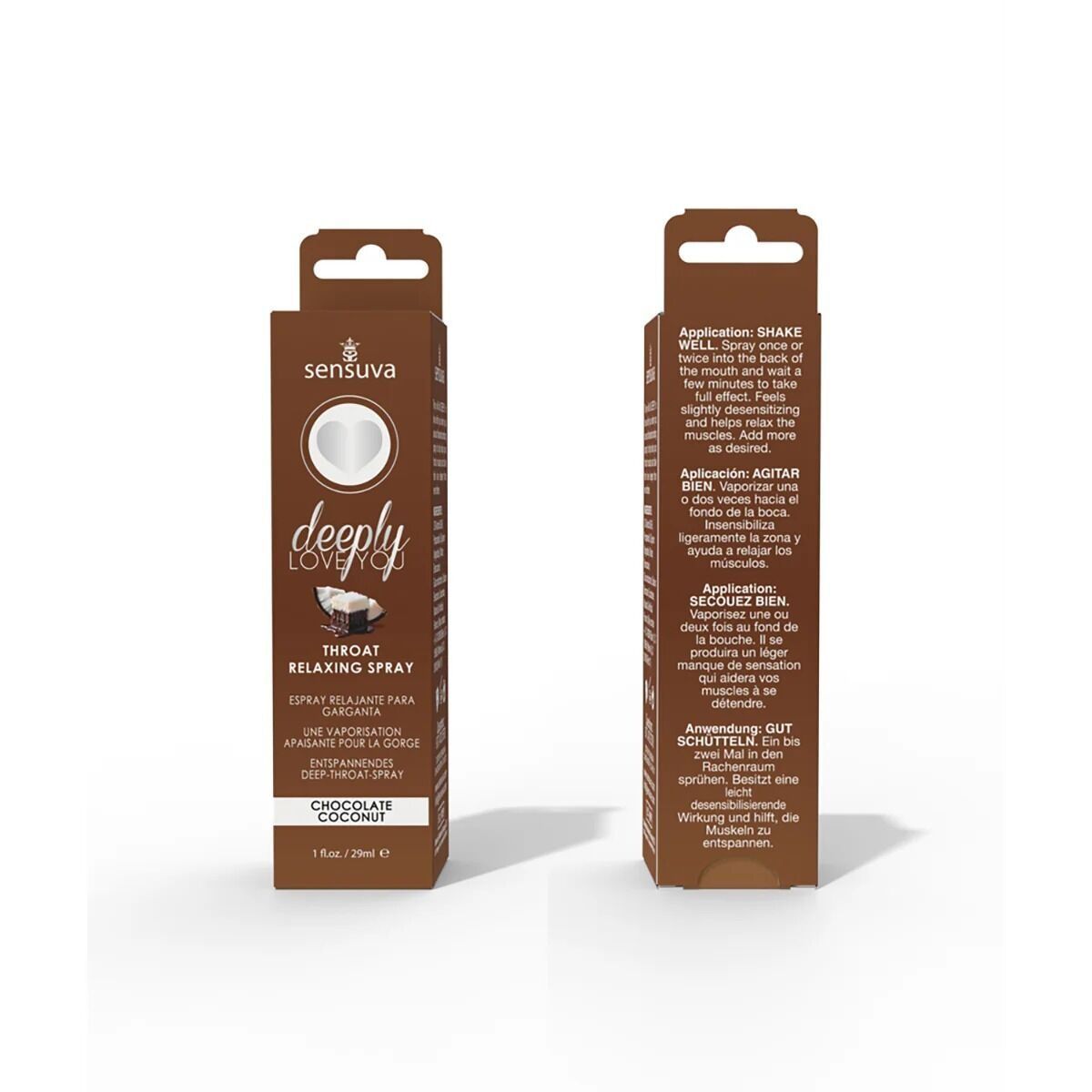 Спрей для глибокого мінету Sensuva Deeply Love You Chocolate Coconut (29 мл)