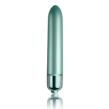 Вибропуля Rocks Off RO-90mm Touch of Velvet Aqua Lily матовая, 10 режимов работы, на батарейке
