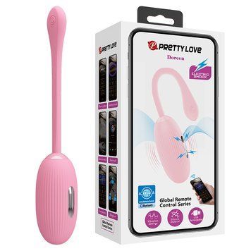 Віброяйце Pretty Love Doreen Electric Shock Egg Light Pink (App), 60 г