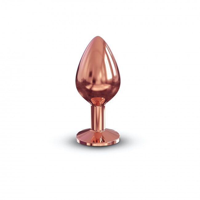 Металлическая анальная пробка с украшением в виде кристалла Dorcel - Diamond Plug Rose Gold M