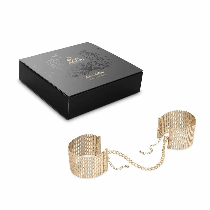 Наручники Bijoux Indiscrets Desir Metallique Handcuffs - Gold, металлические, стильные браслеты