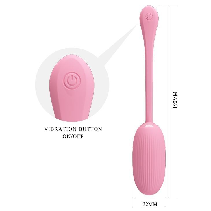 Виброяйцо Pretty Love Doreen Electric Shock Egg Light Pink (App), 60 г