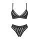 Комплект білизни Obsessive Natilya 2-pcs set, black, бюстгальтер, трусики, XS/S
