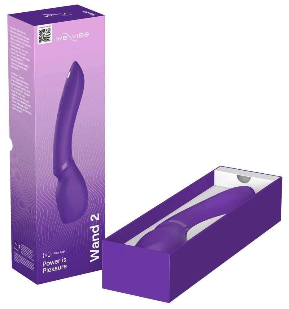 Смарт-вибромассажер We-Vibe Wand 2 Purple, очень мощный, функция Smart Silence