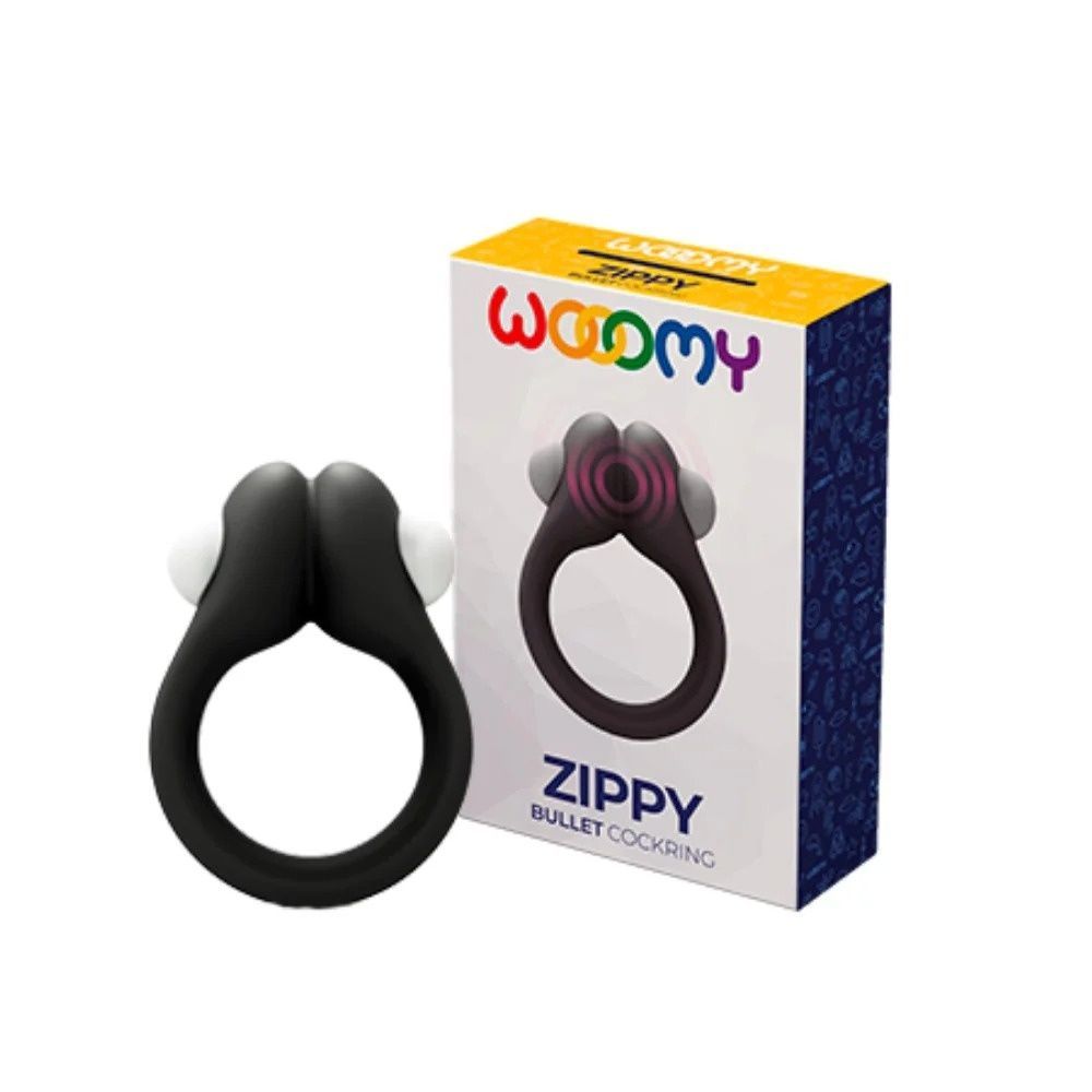 Эрекционное виброкольцо Wooomy Zippy, 1 виброрежим, диаметр 3&ndash;4,2 см