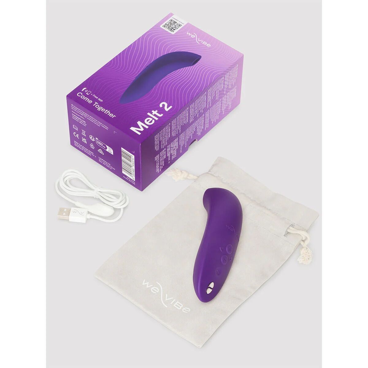 Вакуумный смарт-стимулятор для пар We-Vibe Melt 2 Purple