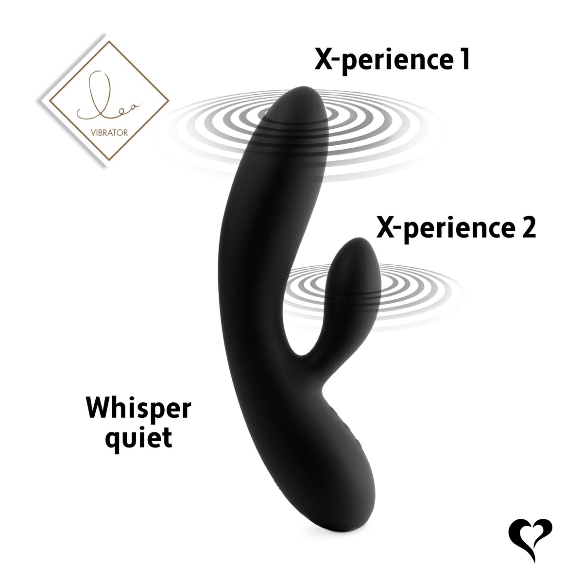 Гибкий вибратор кролик с двумя моторами FeelzToys Lea Rabbit Vibrator Black