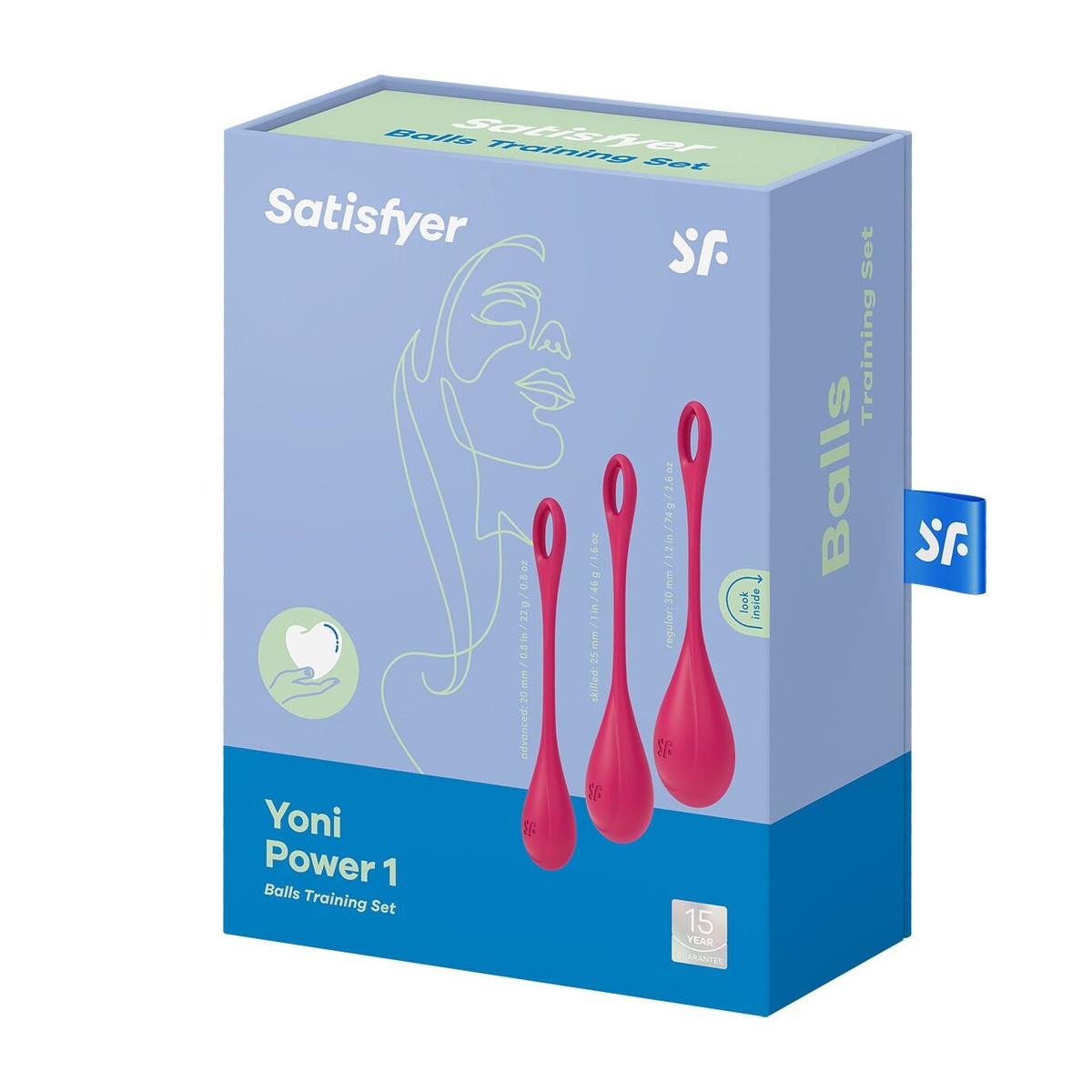 Набір йоні намистин Satisfyer Yoni Power 1 Red,  вага 22-46-74 гр.