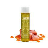 Согревающее съедобное массажное масло HOT OIL Nuei, карамель, 100 мл