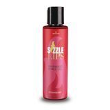 Зігрівальний масажний гель Sensuva Sizzle Lips Strawberry (125 мл), без цукру, їстівний