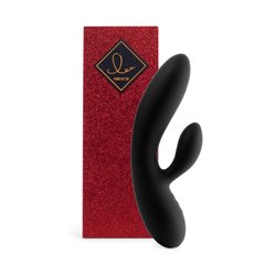 Гибкий вибратор кролик с двумя моторами FeelzToys Lea Rabbit Vibrator Black