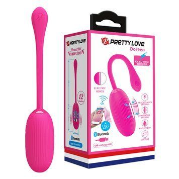 Віброяйце Pretty Love Doreen Electric Shock Egg Pink (App)