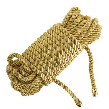 Веревка для шибари LOCKINK SEVANDA Shibari Pratice Rope, золотистая, 8 м, нейлон+хлопок