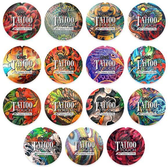 Презерватив ONE Tattoo Touch Red, 1 шт, красный, с рельефом в виде татуировки