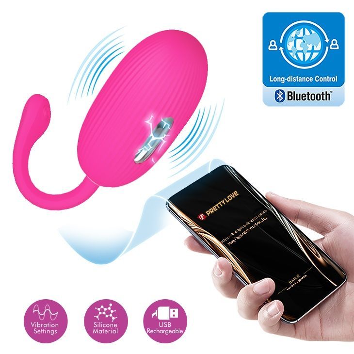 Виброяйцо Pretty Love Doreen Electric Shock Egg Pink (App)