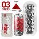 Мастурбатор Tenga Spinner DX 03 Steps, з пружною стимулювальною спіраллю всередині, потужний вплив
