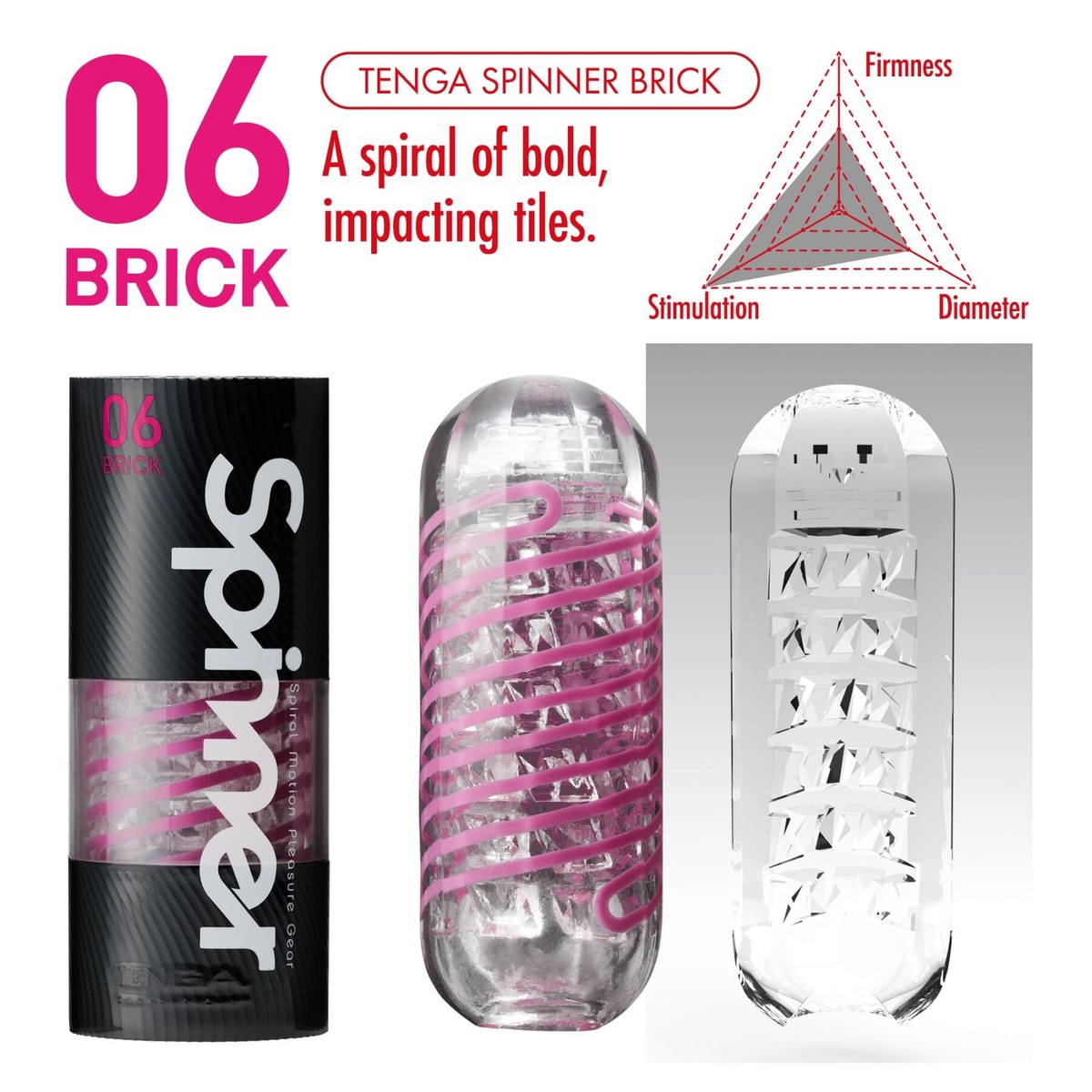 Мастурбатор Spinner Brick Tenga (стимуляція: інтенсивна)