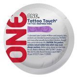 Презерватив ONE Tattoo Touch Purple, 1 шт, фиолетовый с рельефом в виде татуировки