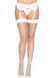 Панчохи у велику сітку Leg Avenue Fence Net Thigh Highs White, one size