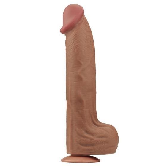 Фалоімітатор Sliding-Skin Dual Layer Dong 14" Brown