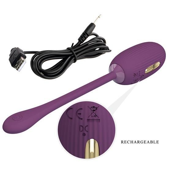 Віброяйце Pretty Love Doreen Electric Shock Egg Purple (App), 60 г