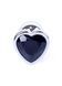 Анальная пробка Jewellery Silver Heart Plug Black