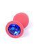 Анальная пробка Jewellery Silicone Red Plug M Blue