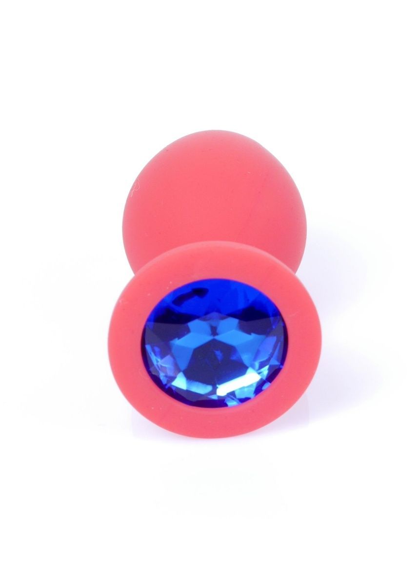 Анальная пробка Jewellery Silicone Red Plug M Blue