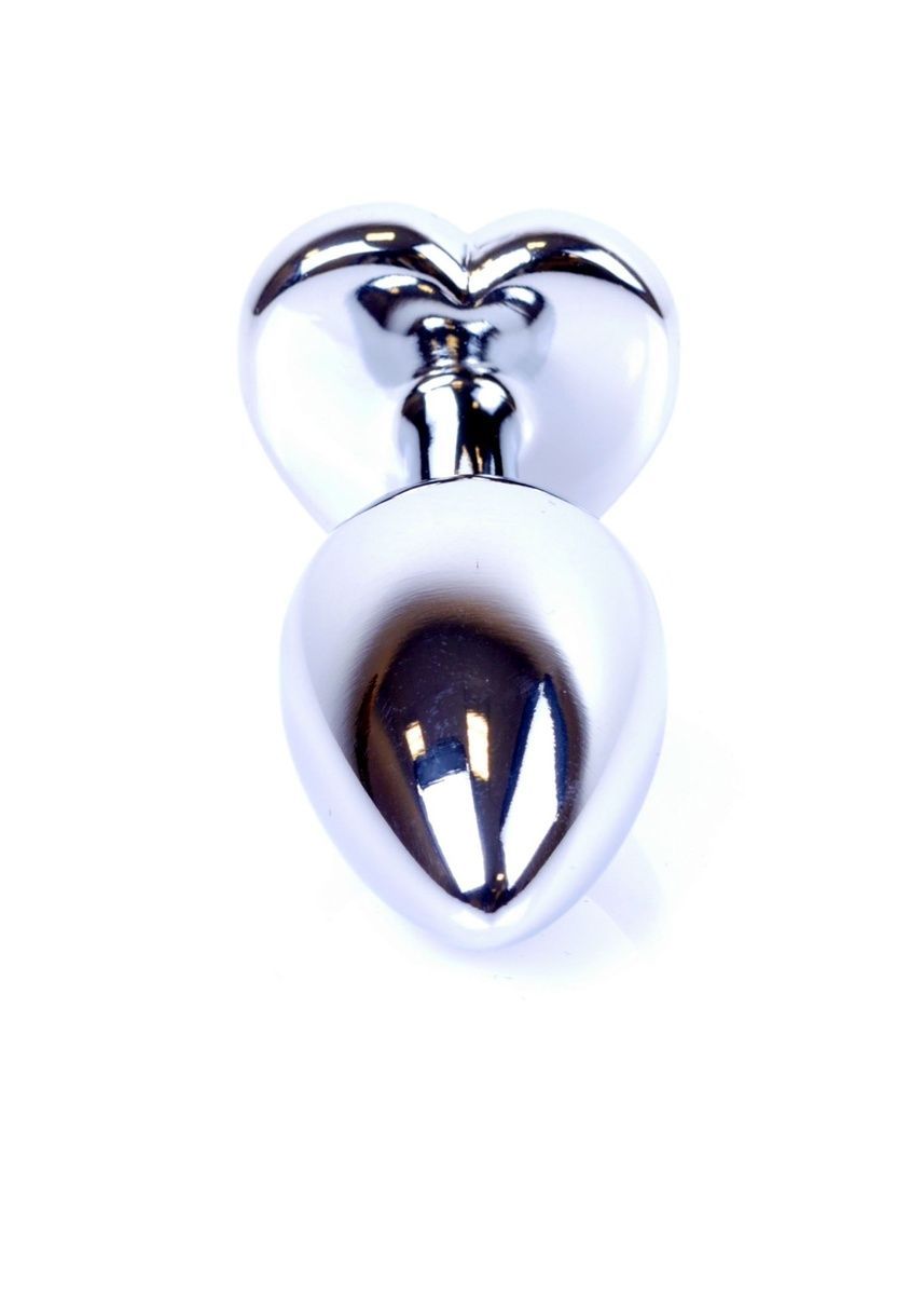 Анальная пробка Jewellery Silver Heart Plug Black