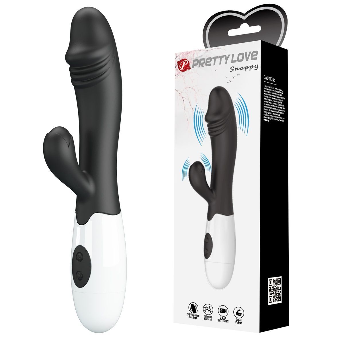 Вібратор-кролик Pretty Love Snappy Vibrator Black