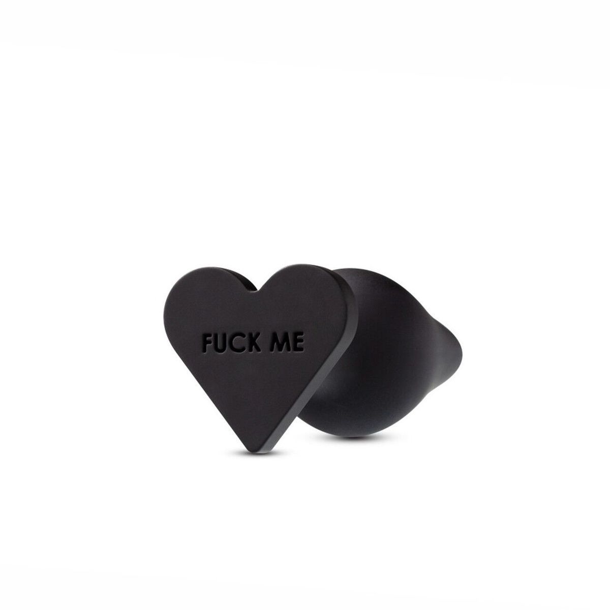 Анальная пробка Blush Temptasia &ndash; Fuck Me Anal Plug &ndash; Black, основание в виде сердечка