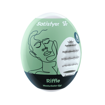 Самосмазывающийся мастурбатор-яйцо Satisfyer Masturbator Egg Riffle, одноразовый, не требует смазки