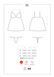 Сатиновый пеньюар с кружевом Obsessive 810-BAB-2 babydoll & thong, белый, пеньюар, танга, S/M