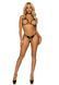 Комплект Leg Avenue Open cup bra and pearl panty OS Black, One size