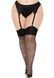 Панчохи зі стразами Leg Avenue Wide Top Rhinestone Sheer Stockings, 1X/2X, чорні, вище коліна