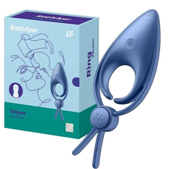 Эрекционное виброкольцо лассо с регулировкой размера Satisfyer Sniper Blue