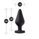 Анальная пробка Blush Temptasia &ndash; Fuck Me Anal Plug &ndash; Black, основание в виде сердечка