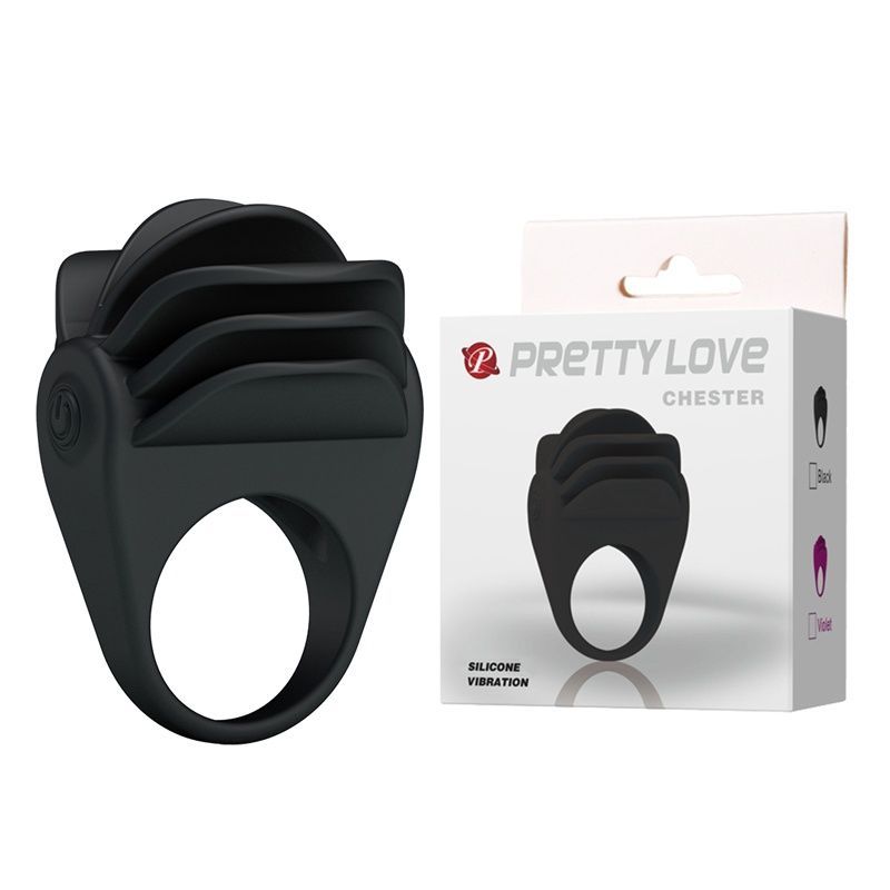 Эрекционное кольцо Pretty Love Chester Penis Ring Black