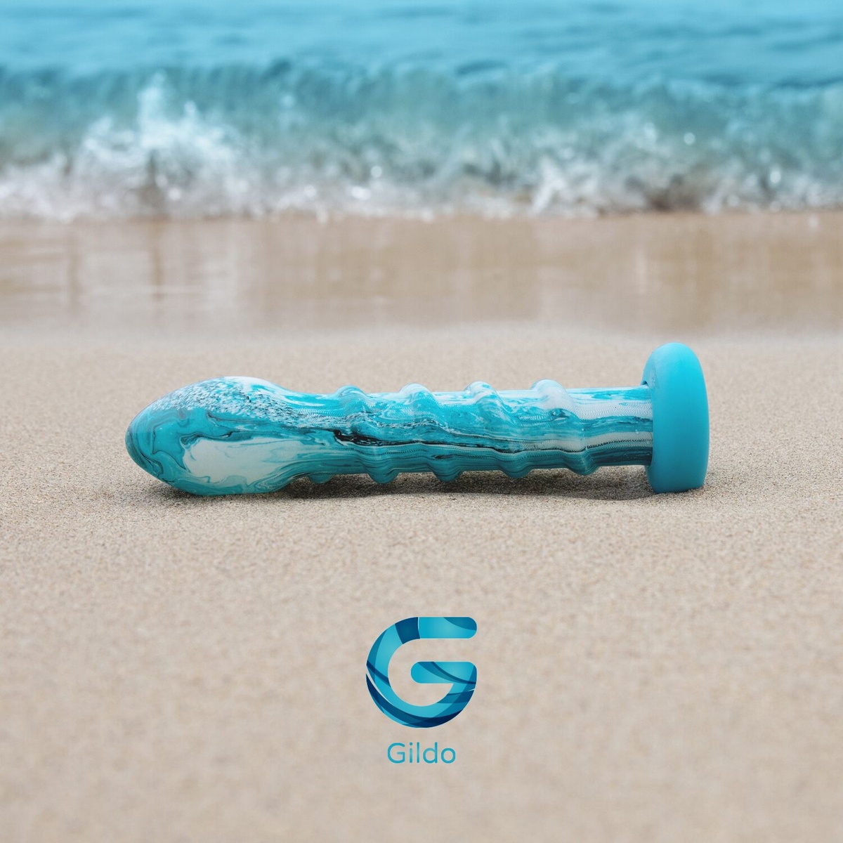 Скляний ділдо Gildo - Ocean Wave Glass Dildo