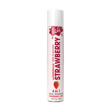 Зігрівальний лубрикант на водній основі Wet Warming Strawberry 4 in 1, без цукру (30 мл)