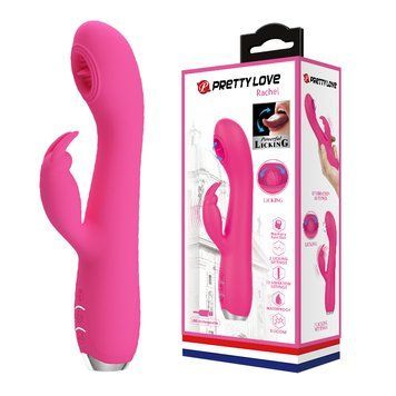 Вибратор-кролик Pretty Love Rachel Licking Vibrator Magenta